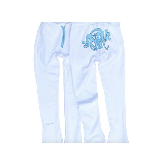 SYNA White/Blue Trackpants