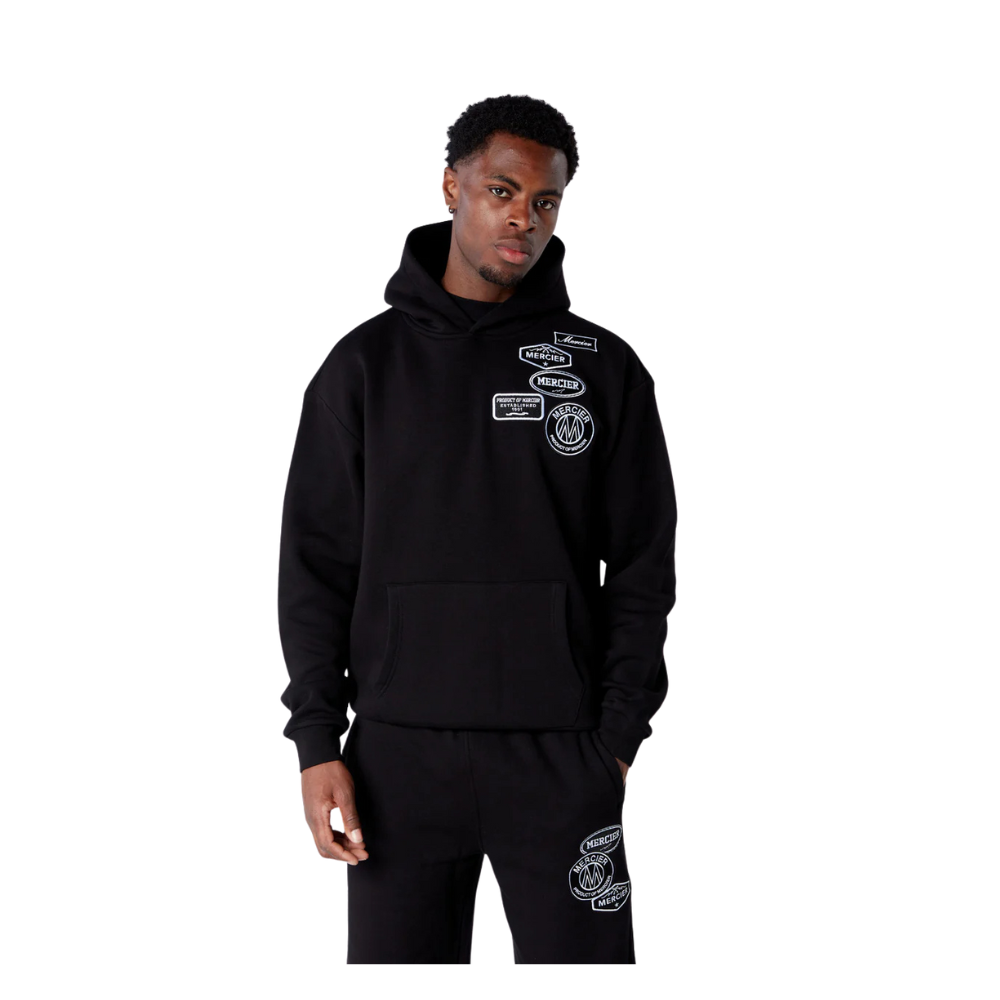 Mercier Black Relaxed OG Mono Hoodie