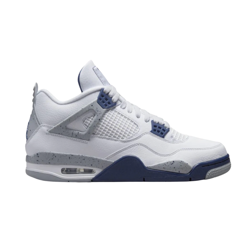 Jordan 4 retro sales white and blue