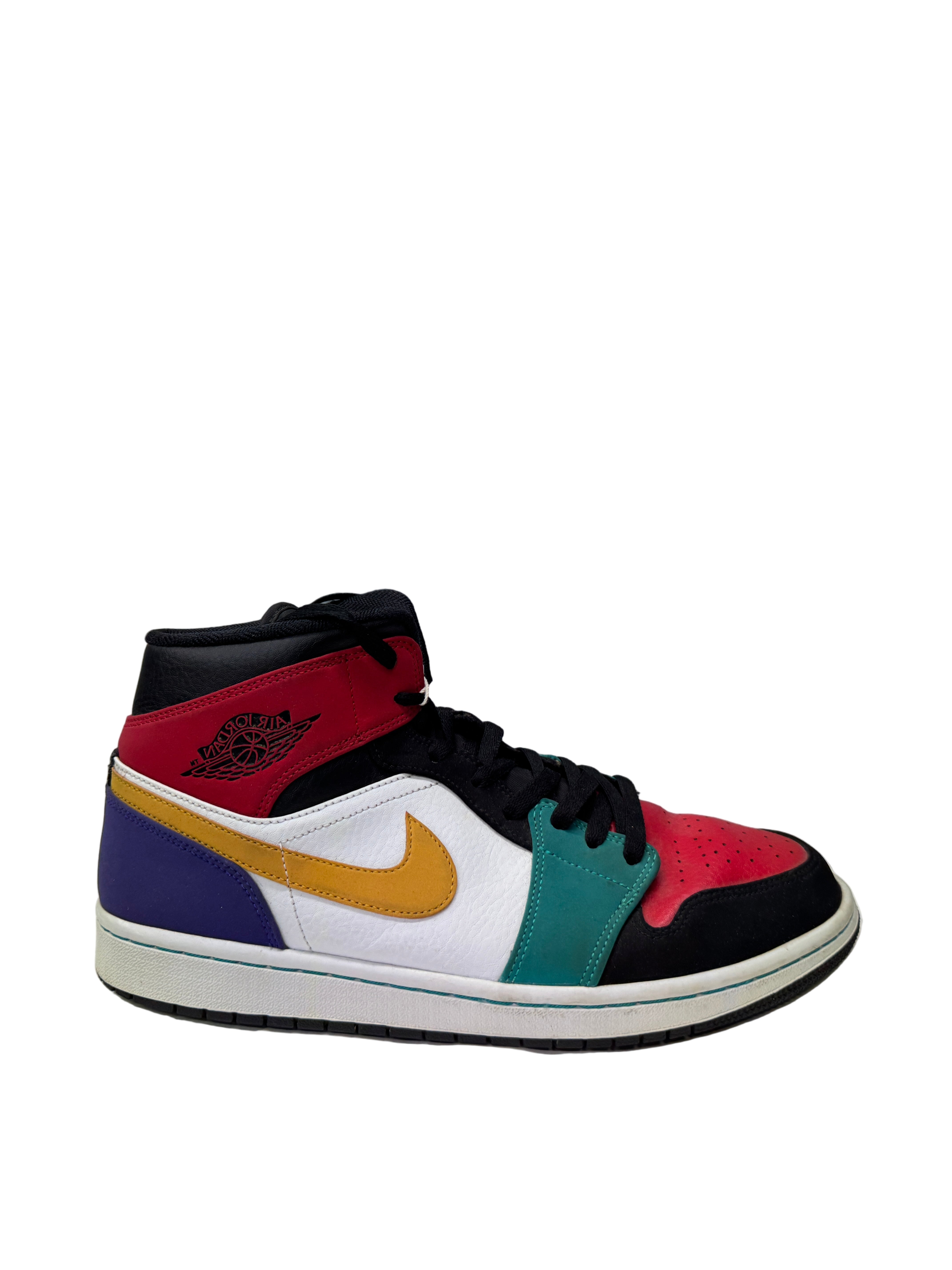 Used Jordan 1 mid Bred Multi Colour