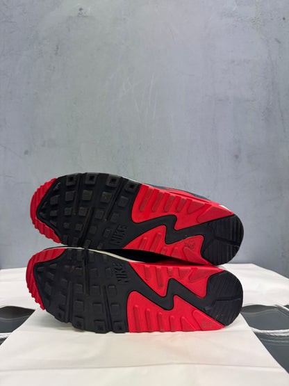 Used Air Max 90 Red Navy grey US Men's 10 - Women's 11.5