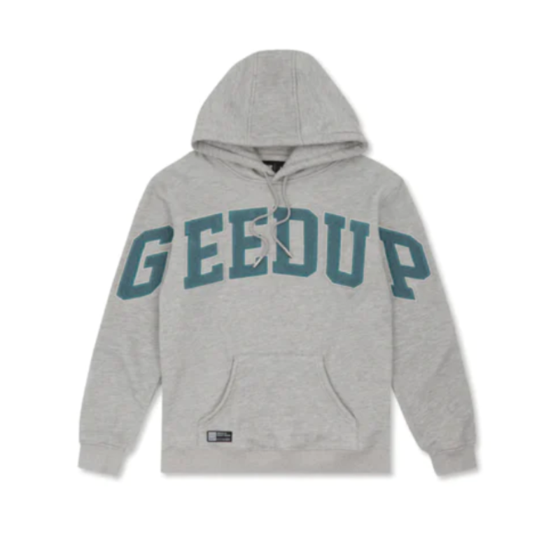 GeedUp 'Team Logo' Hoodie 'Grey Marle/Aqua' - Crep Shop