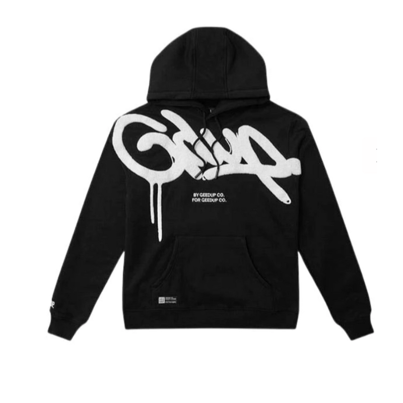 Geedup Hoodie Hand Style 'Black/White'