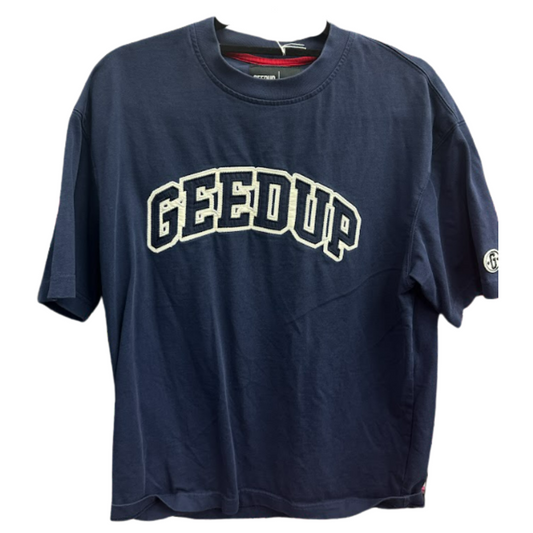Pre-Owned Geedup T Shirt Basic Logo 'Navy Blue/White'