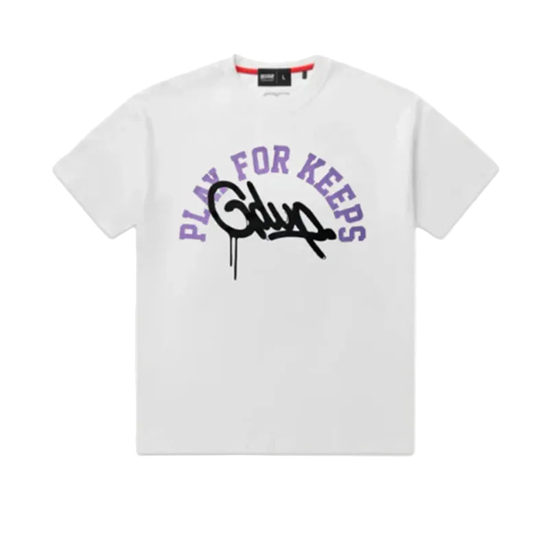 Geedup PFK/Handstyle Logo T Shirt 'White/Purple'