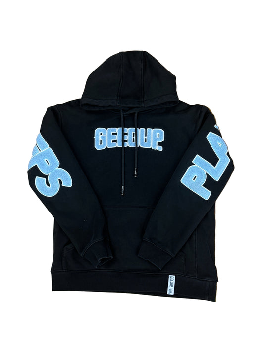 Used PFK Hoodie Black Baby Blue XL