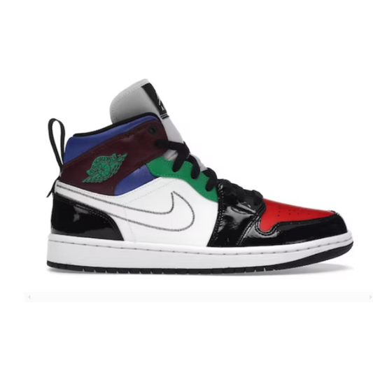 Jordan 1 Mid SE Black White Multi-Color Women's