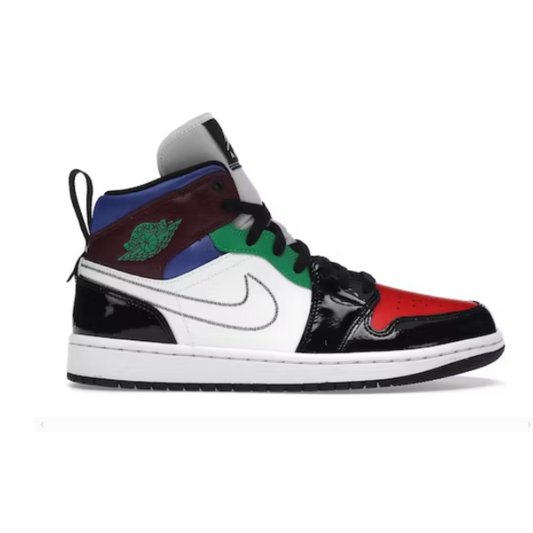 Jordan 1 Mid SE Black White Multi-Color (Women's)