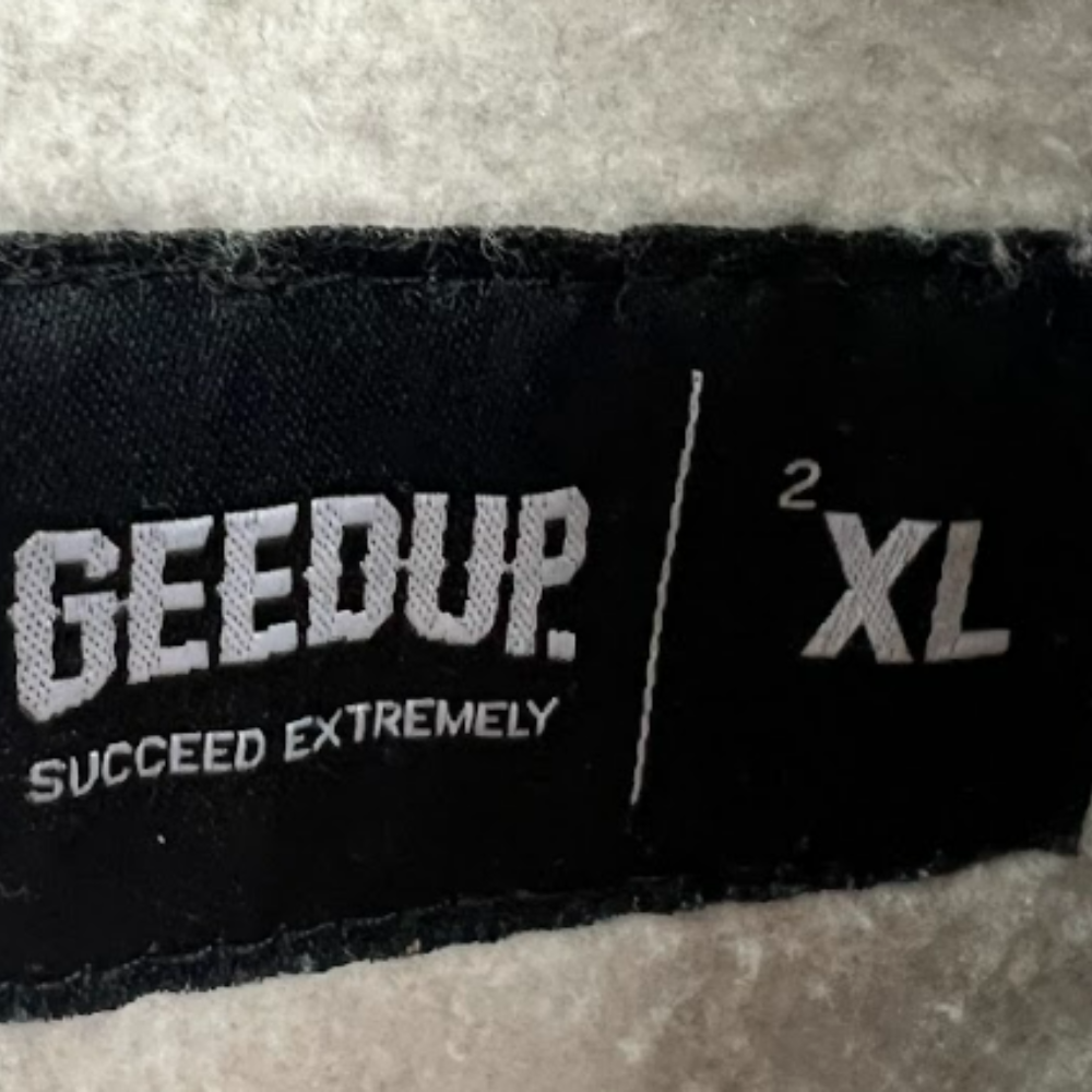Pre-Owned Geedup Printed Logo Hoodie 'Grey'
