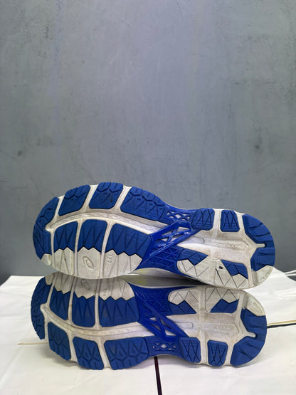 Used GEL-Kayano 24 White Blue Neon US Men's 10 - Women's 11.5