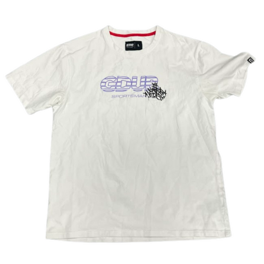 Pre-Owned Geedup Sportsman T Shirt 'White/Purple'