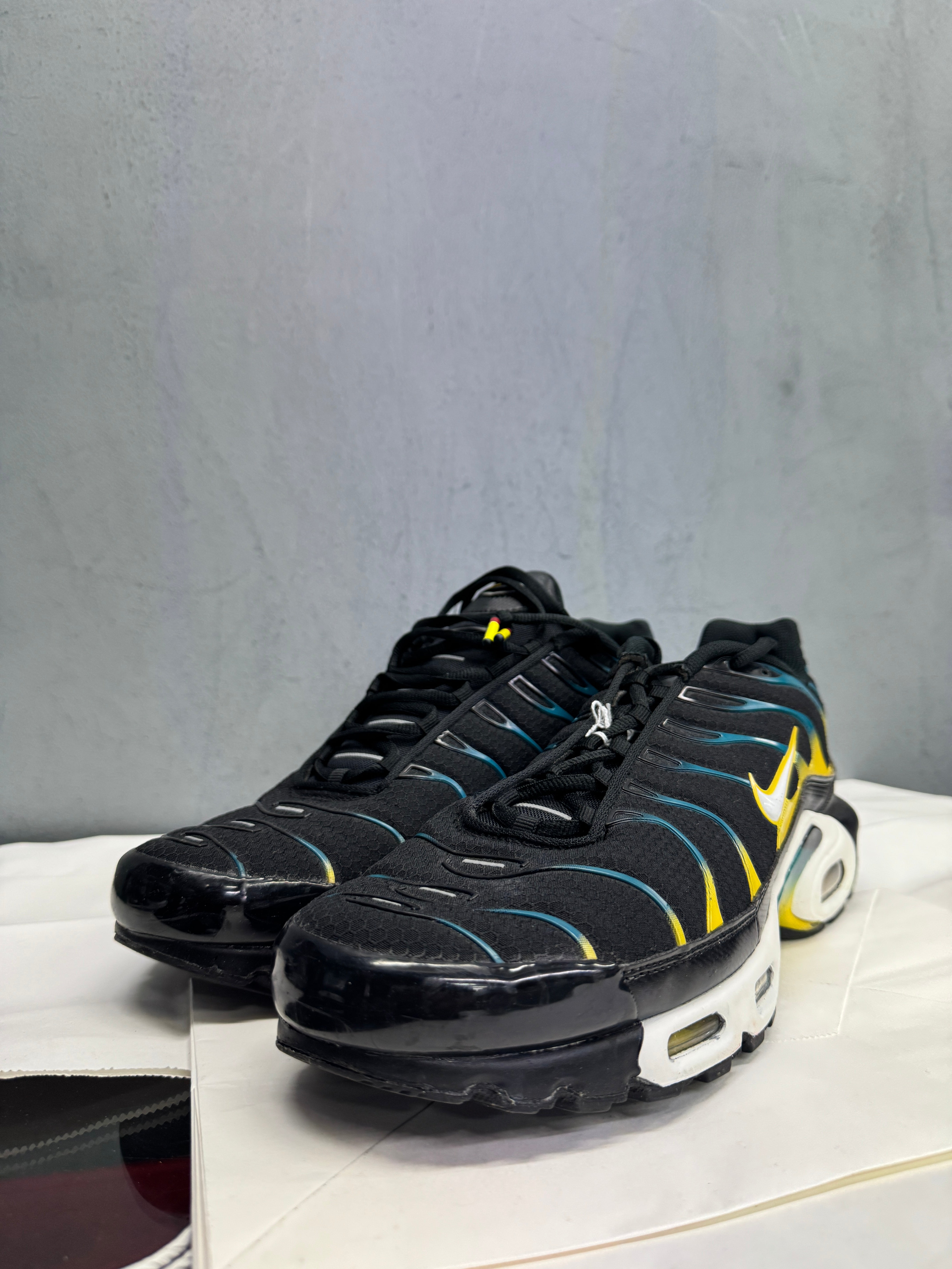 Used Nike Air Max Plus TN 'Black University Gold Spruce'