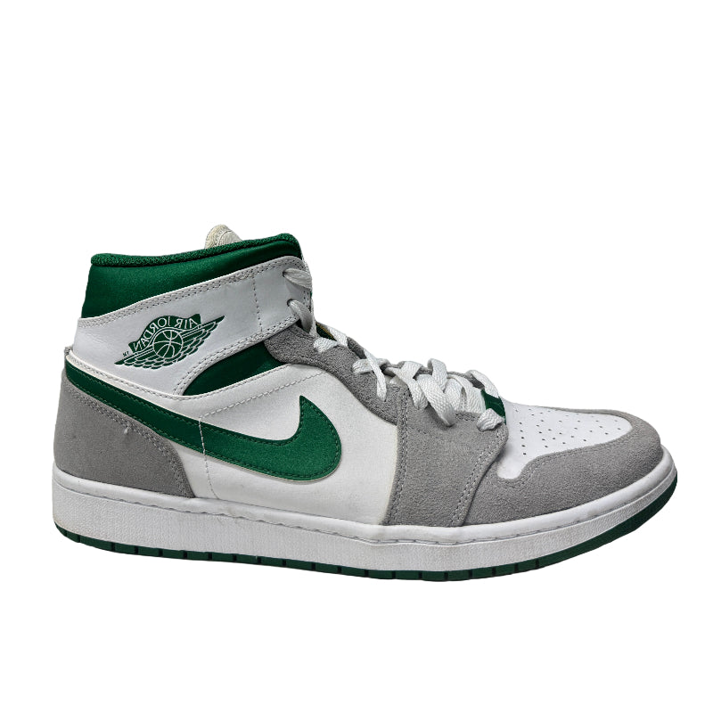 Used Air Jordan 1 Mid SE Grey Pine Green