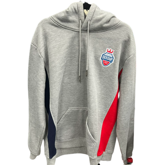 Pre-Owned Geedup 10 Years Hoodie 'Grey/Red/Blue'