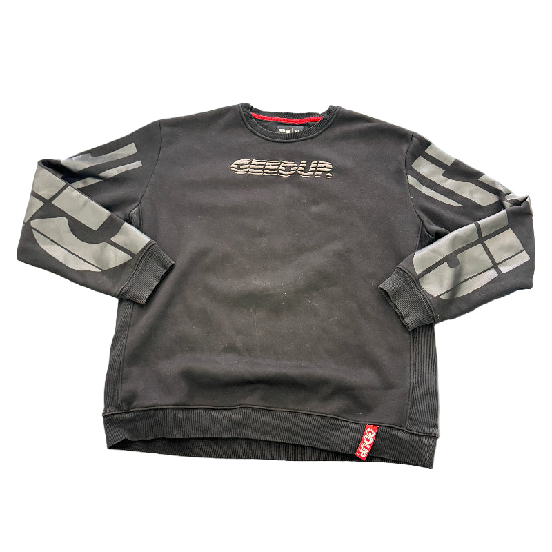 Used Black Sleeve Logo Crewneck 2XL