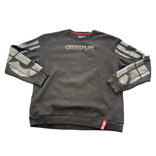 Used Black Sleeve Logo Crewneck 2XL