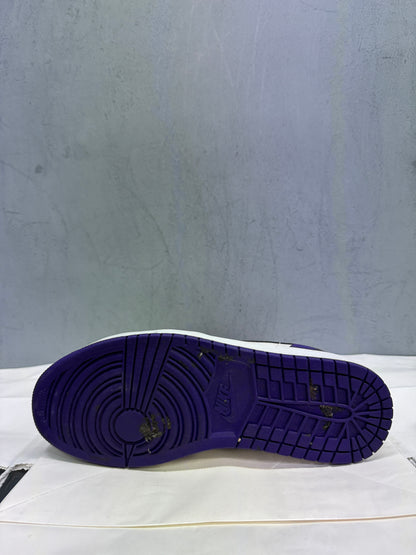 Used Jordan 1 Low Court Purple US Men's 10 - Women's 11.5