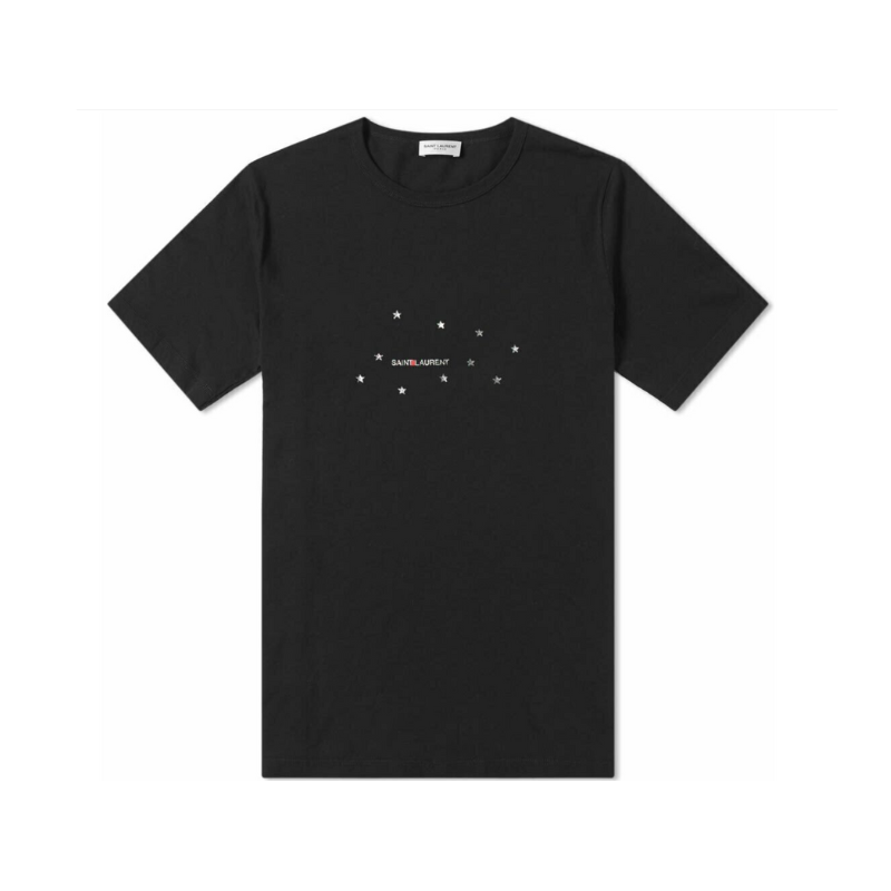 Saint Laurent Constellation Stars Archive Logo T-shirt 'Black'
