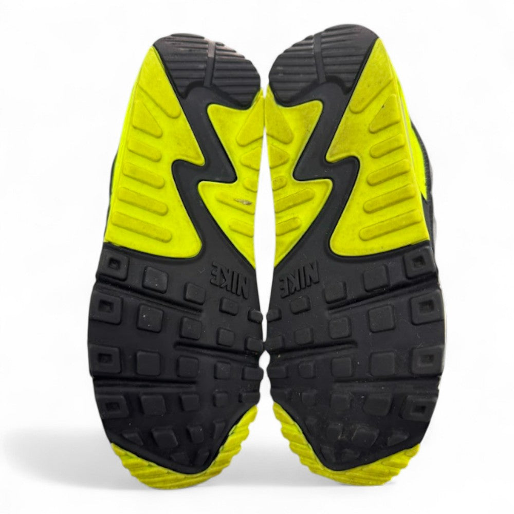 Used Air Max 90 White Particle Grey-Volt-Black US Men's 7 - Women's 8.5