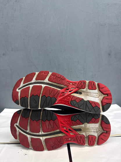 Used GEL-Kayano 24 Grey Fiery Red US Men's 8 - Women's 9.5