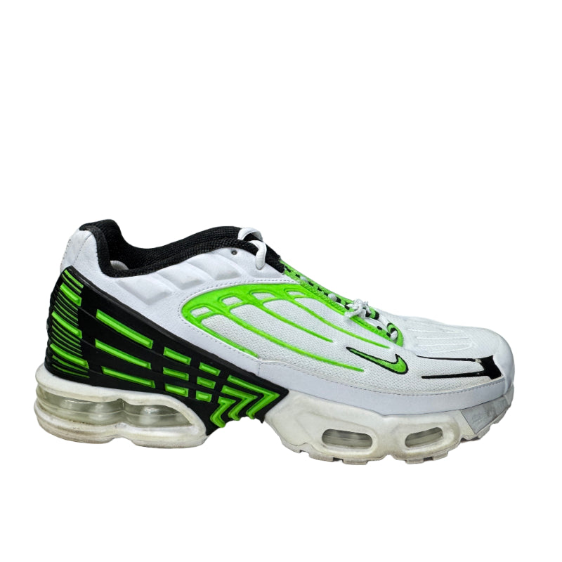 Used Nike Air Max Plus TN3 'Triple White Custom Green Black'