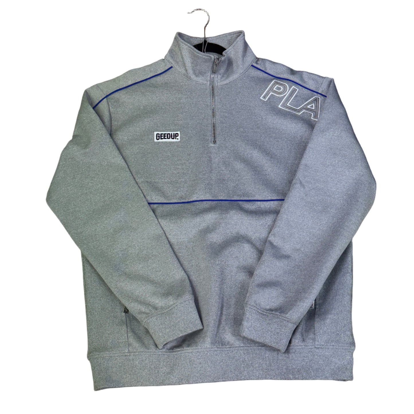 Used Quarter Zip Grey Blue Multiple Sizes