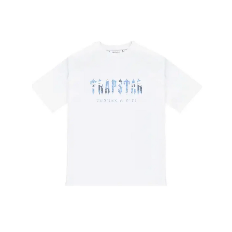 Decoded Blue Camo T-Shirt White