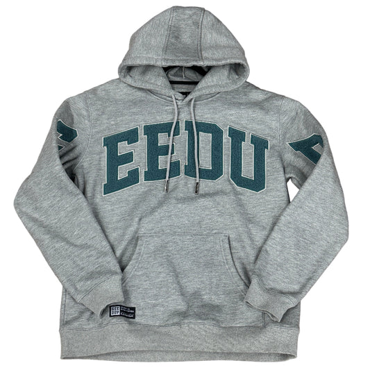 Used Team Logo Grey Blue Marble Hoodie L