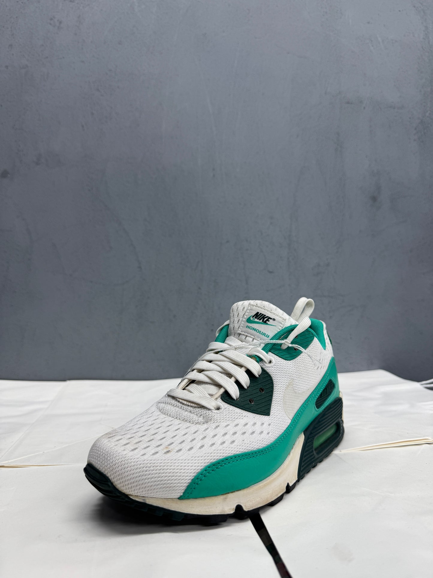 Used Air Max 1 White Green US Women's 7 - Men's 5.5