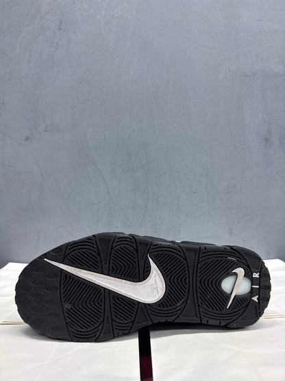 Used Air More Uptempo Black White US Men's 9 - Women's 10.5