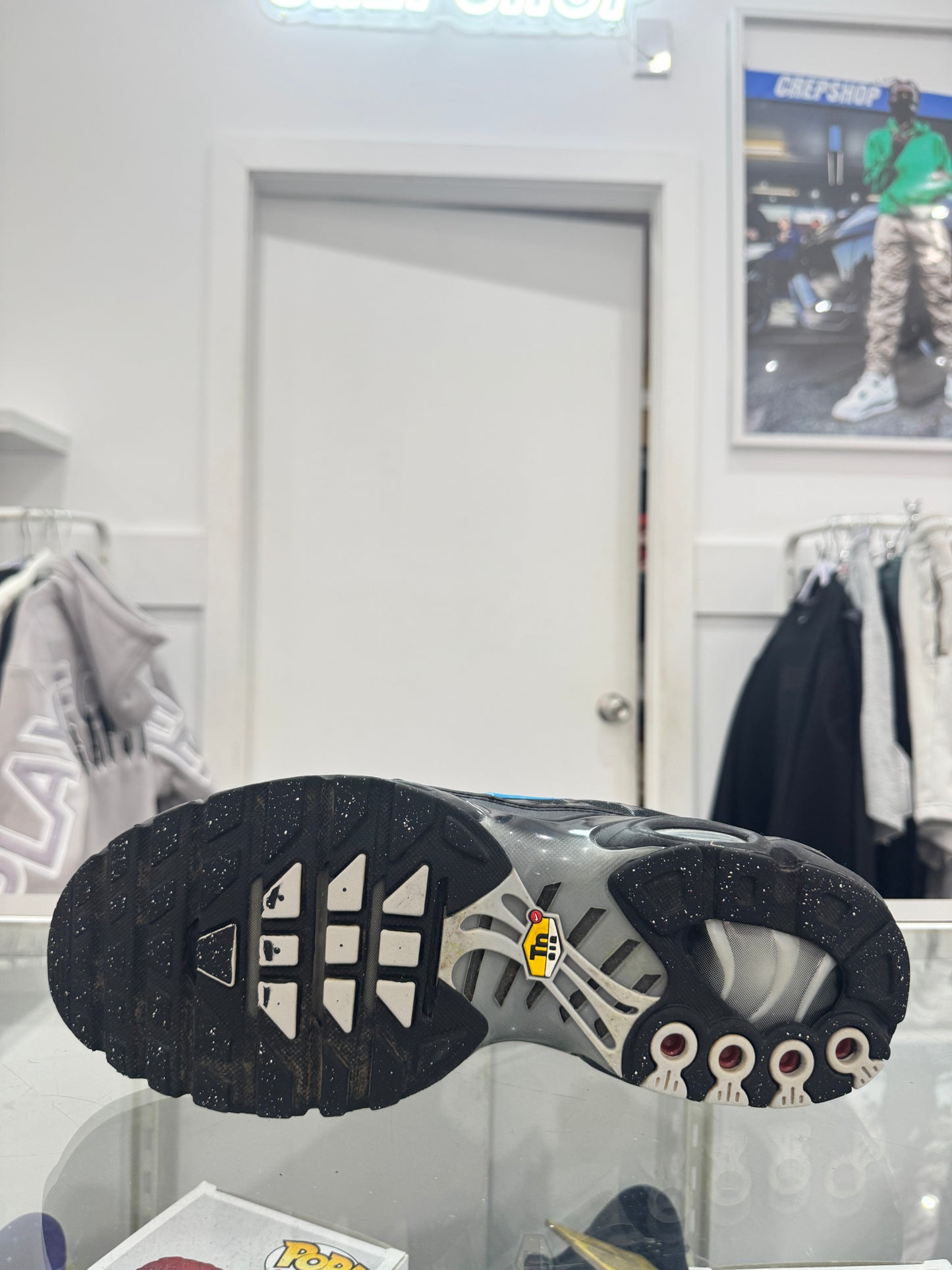 Used TN Double Swoosh Silver US Men's 8 - Women's 9.5