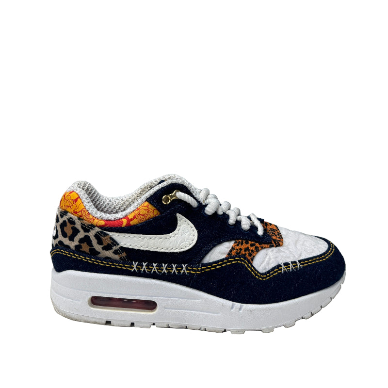 Used Air Max 1 Premium Denim Leopard US Men's 6.5 - Women's 8