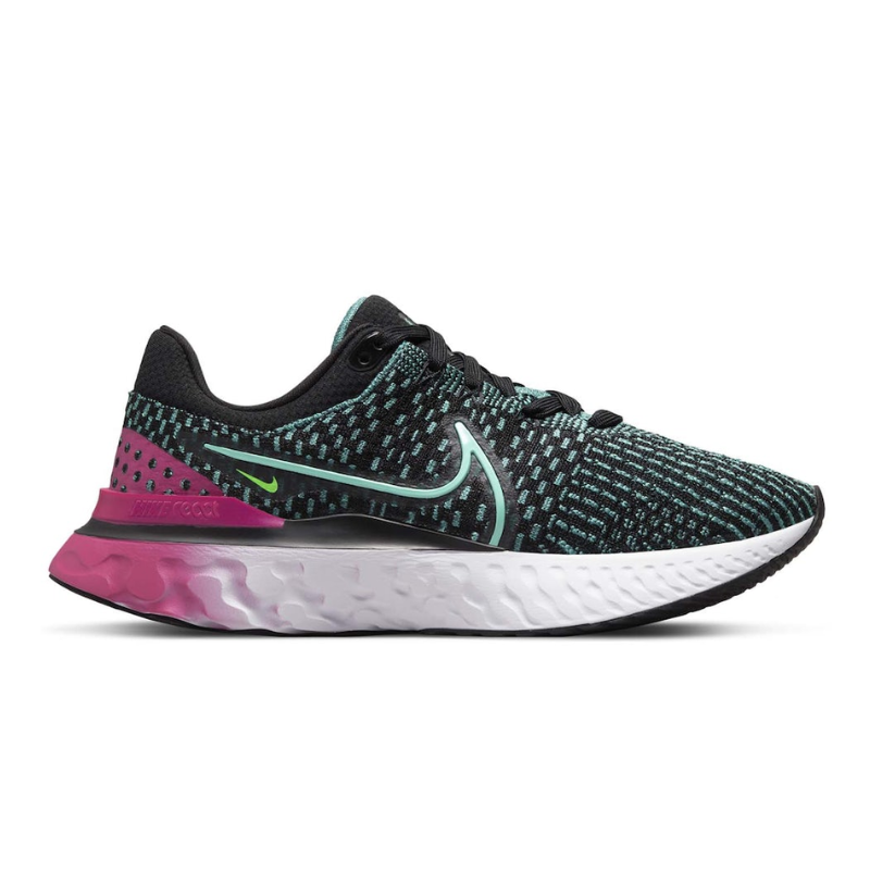 React Infinity Run FK3 Black Pink Turquoise Women's