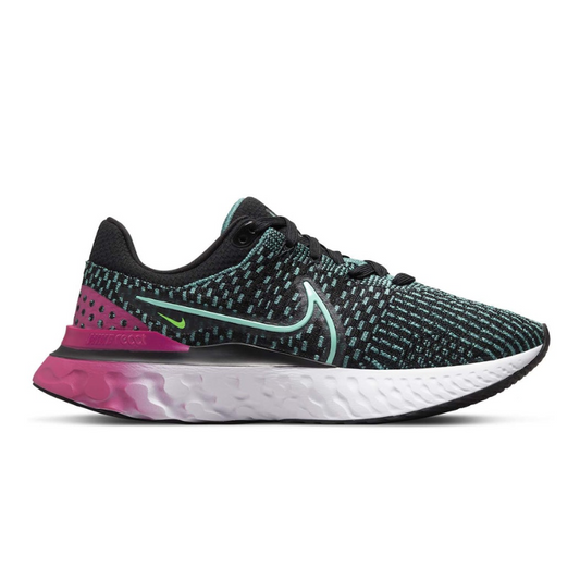 Nike React Infinity Run Flyknit 3 Black Pink Turquoise (Women's)