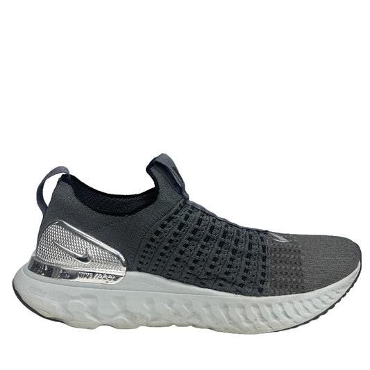 Used React Phantom Run Flyknit 2 Iron Grey Silver US Men's 9.5 - Women's 11