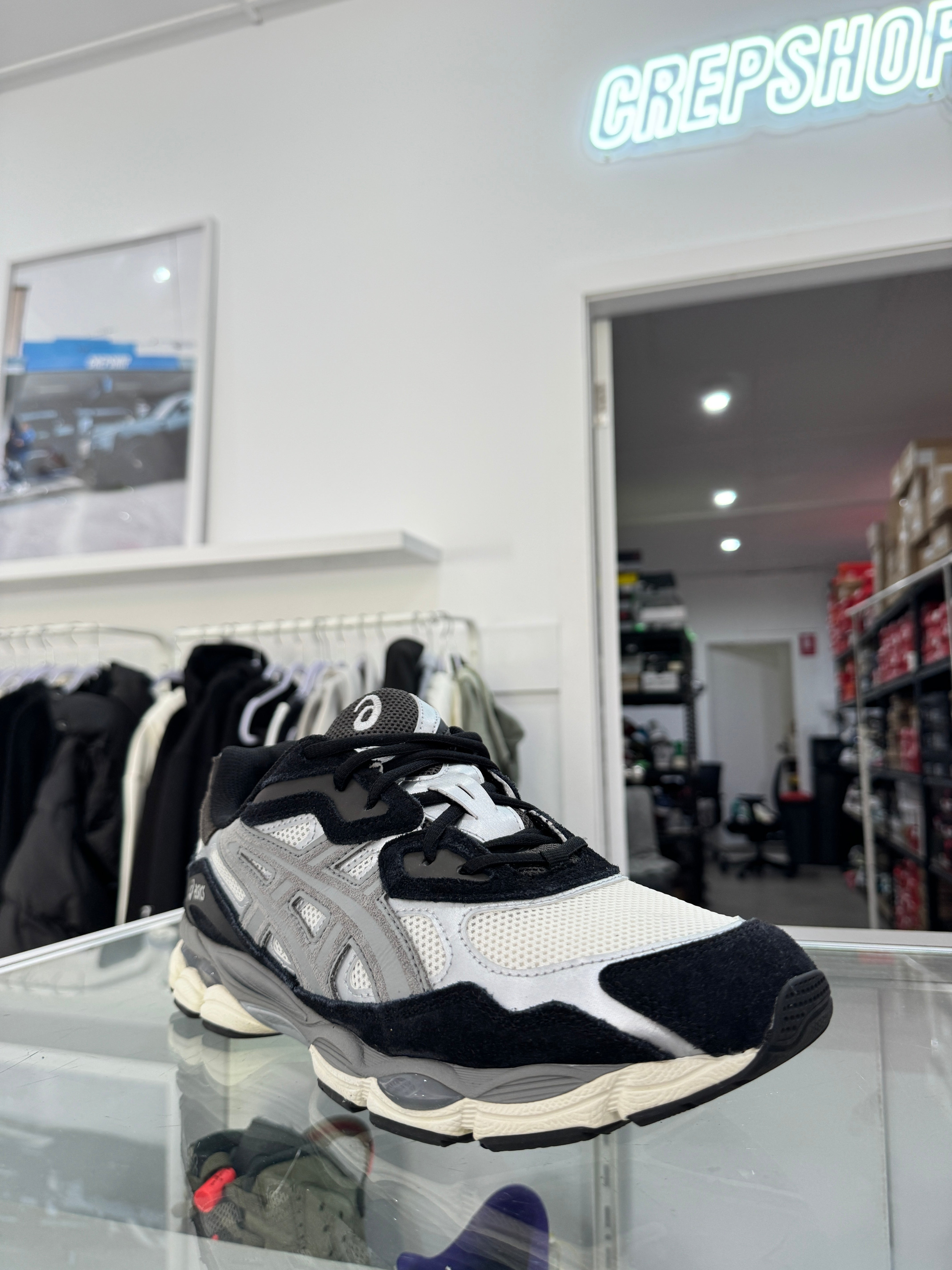 Used Mens ASICS Gel NYC Ivory Clay Grey