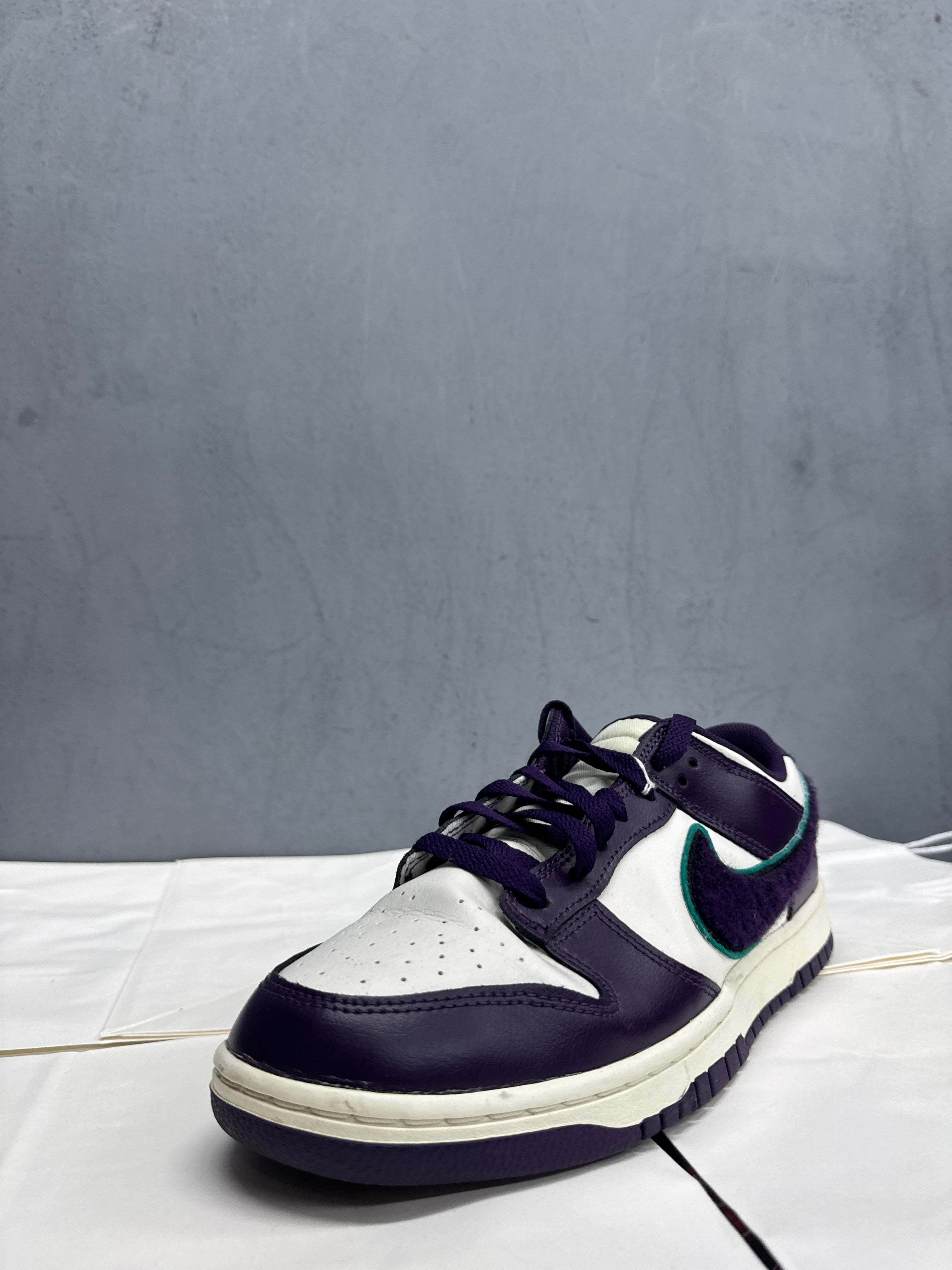 Used Dunk Low Chenille Swoosh Grand Purple
