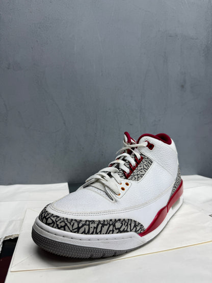 Used Air Jordan 3 Retro Cardinal Red Multiple Sizes