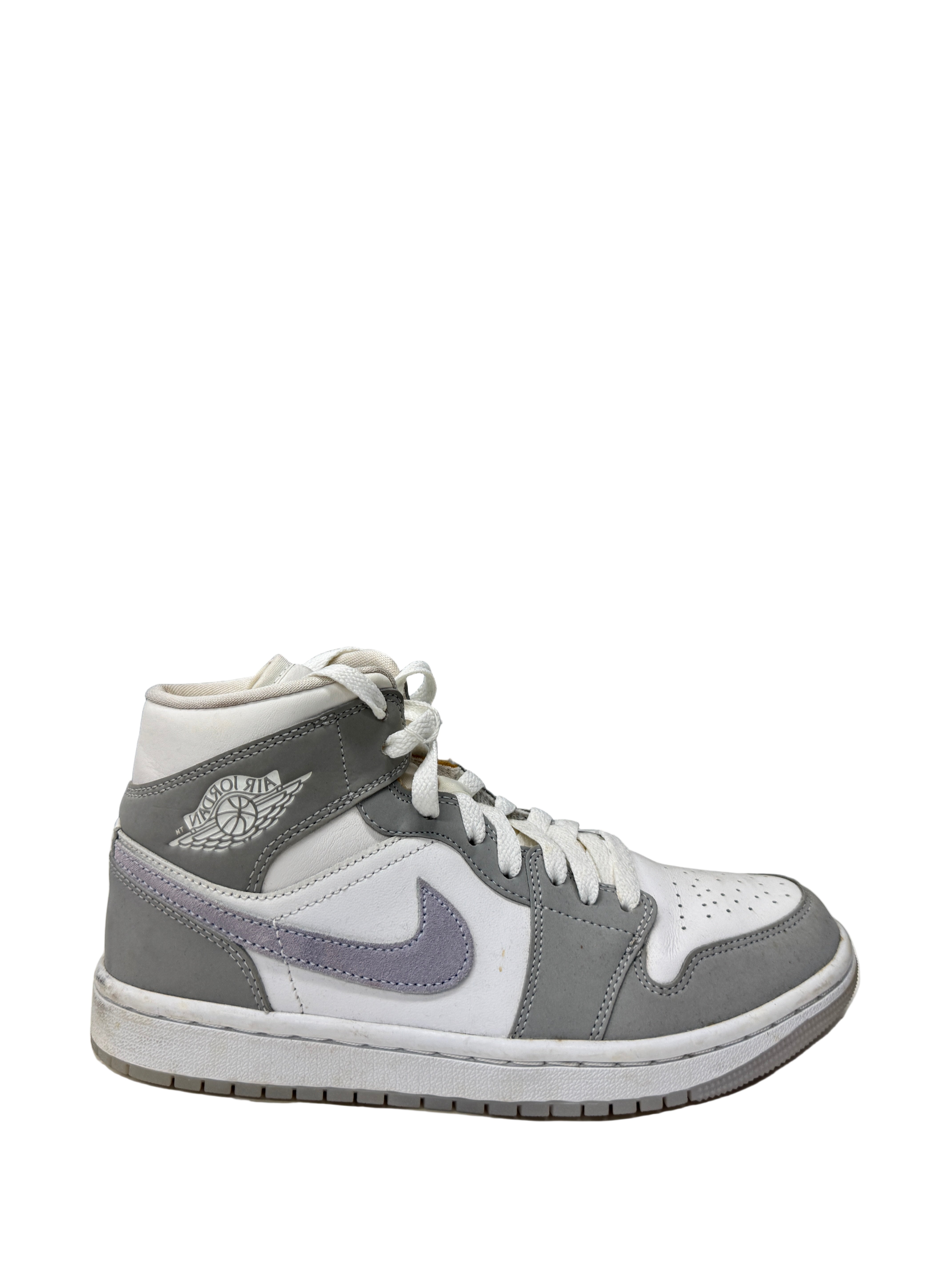 Used Jordan 1 Mid Wolf Grey Aluminium Women's