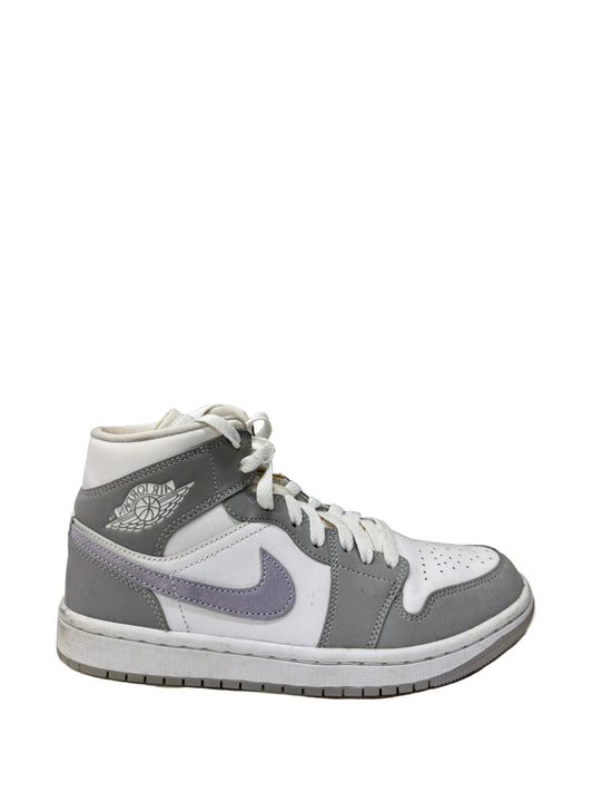 Used Jordan 1 Mid Wolf Grey Aluminium Women's Multiple Sizes