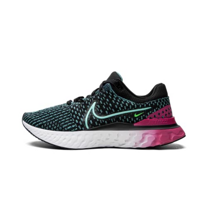 React Infinity Run FK3 Black Pink Turquoise Women's