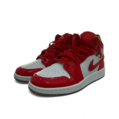 Used Jordan 1 Mid Barcelona Sweater Red Patent GS US 7Y - Women's 8.5