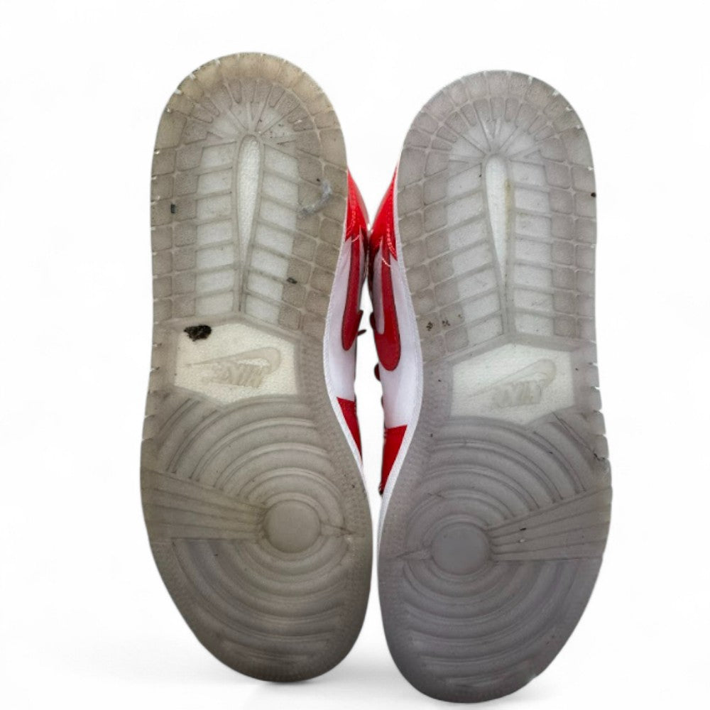 Used Jordan 1 Mid Barcelona Sweater Red Patent GS US 7Y - Women's 8.5