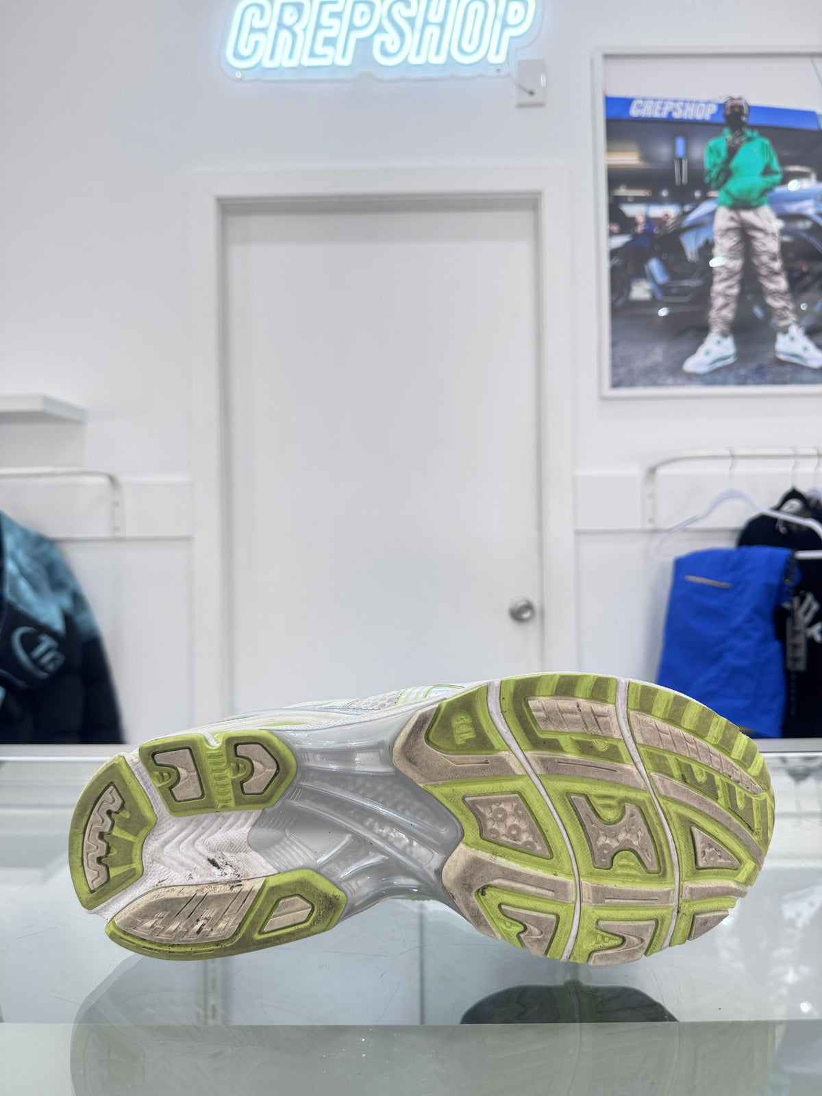 Used ASICS GEL-Kayano 14 Silver Lime