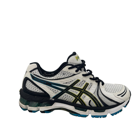 Used Gel Kayano 18 White Black Blue Yellow