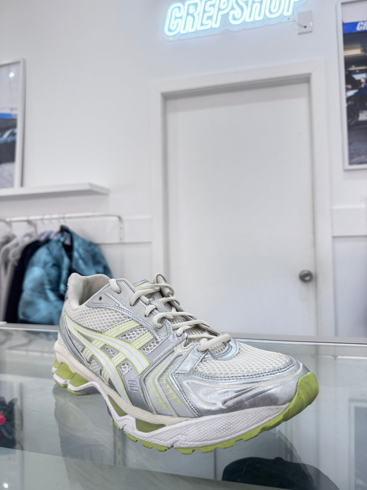 Used ASICS GEL-Kayano 14 Silver Lime