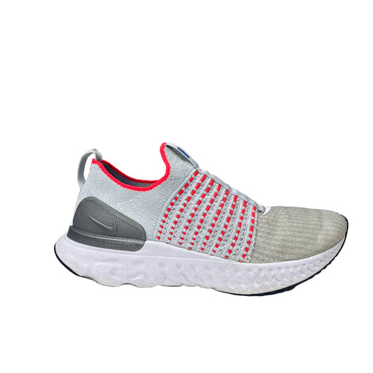 Used Nike React Phantom Run Flyknit 2 Pure Platinum Flash Crimson 8-5-w