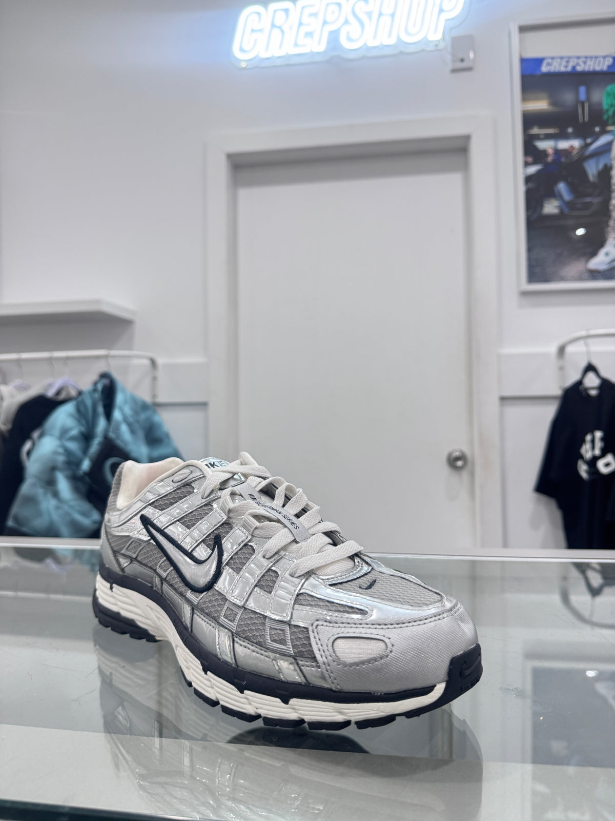 Used Nike P-6000 Silver Grey