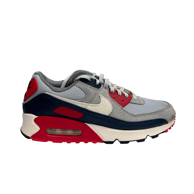Used Air Max 90 Red Navy grey US Men's 10 - Women's 11.5