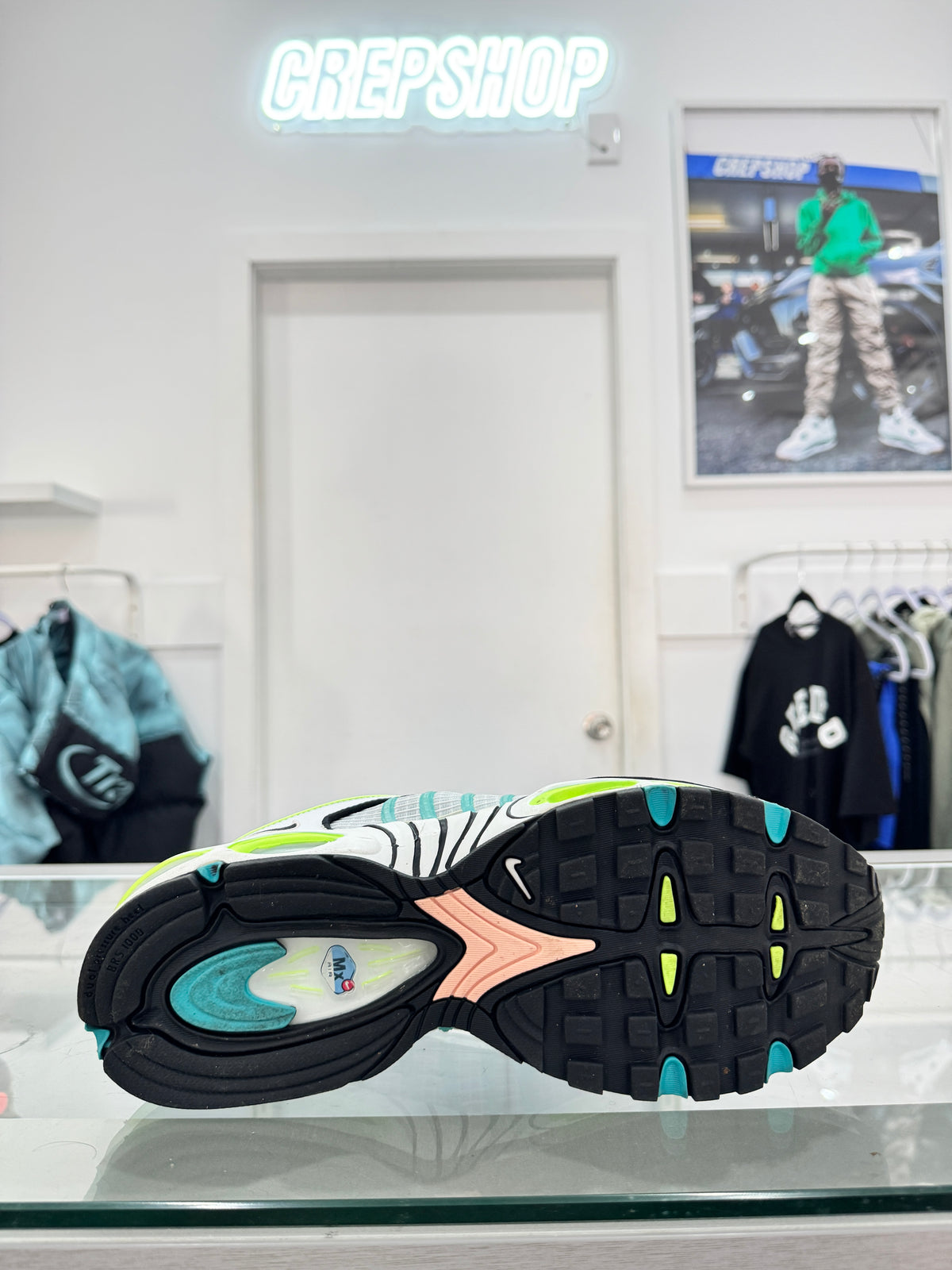 Used Nike Air Max Tailwind 4 White Green Blue